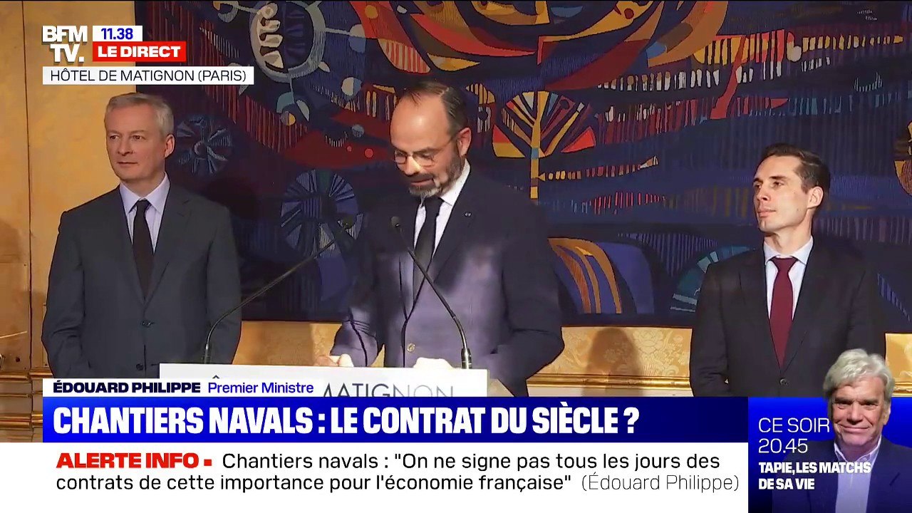 Édouard Philippe réagit à la commande de 2 milliards d'euros de navires de plaisance à la France