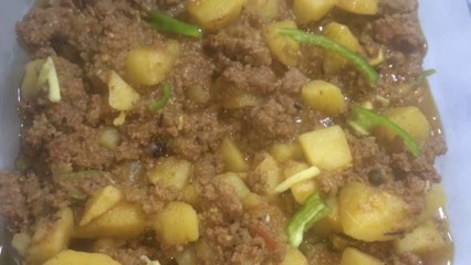 Aloo Keema Recipe in Handi - Keema Aloo