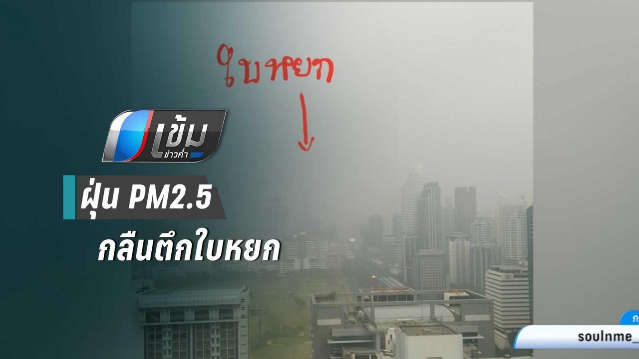โซเชียลแชร์ภาพ ฝุ่น PM2.5 กลืนตึกใบหยก | เข้มข่...
