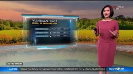 Prakiraan Cuaca Sore Hingga Malam, 20 Januari 2020