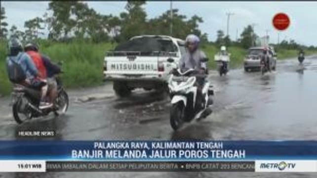 Jalan Trans Kalimantan Poros Tengah Tergenang Air