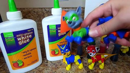 Download Video: Paw Patrol Super Heroes Pup Toys Make SLIME Putty Surprise Chase Marshall Rocky Rubble Skye Toys-