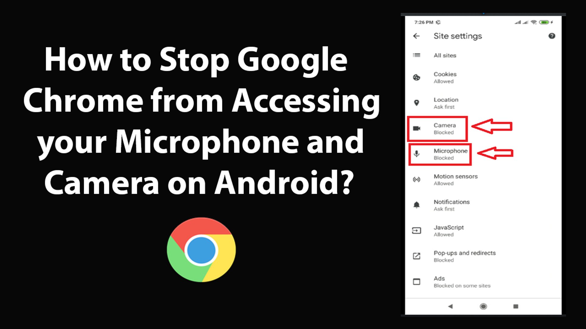 How To Stop Google Chrome From Accessing Your Microphone And Camera On Android Video Dailymotion