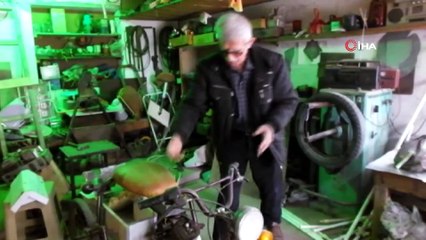 72 yaşındaki kaşif, evindeki kuzine soba ile kalorifer yaptı