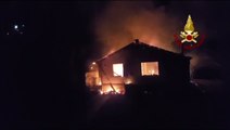 Pietragalla (PZ) - Casa in fiamme a Contrada Piano Maso (20.01.20)