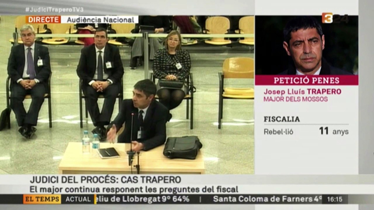 Trapero explica que se sentia incòmode amb l'acció del govern