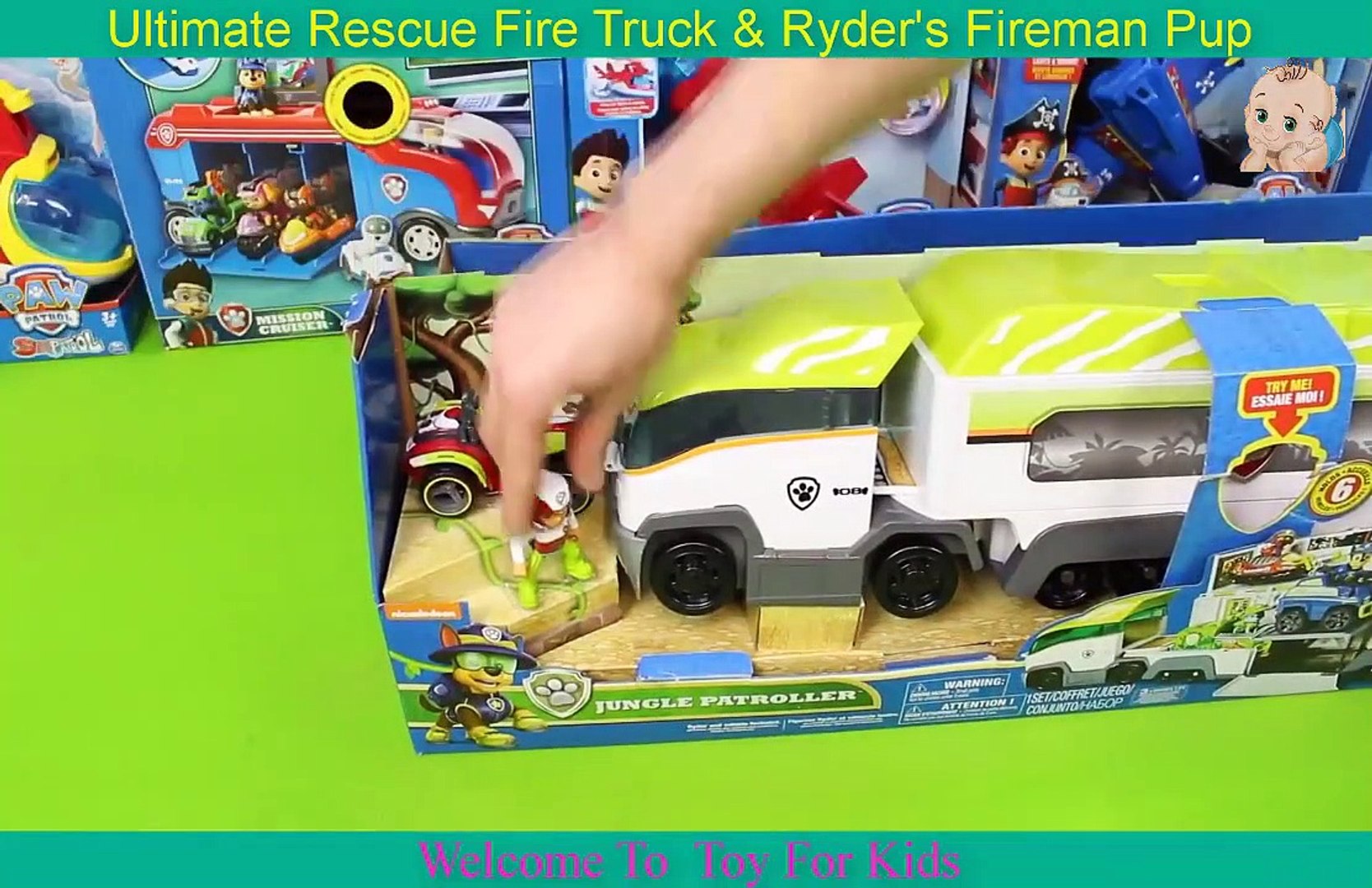 Paw Patrol Unboxing: Ultimate Rescue Fire Truck and Ryder's Fireman Pup Toy  For Kids - video dailymotion