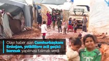 Savaş mağduru İdliblilere Erdoğan'dan yardım eli