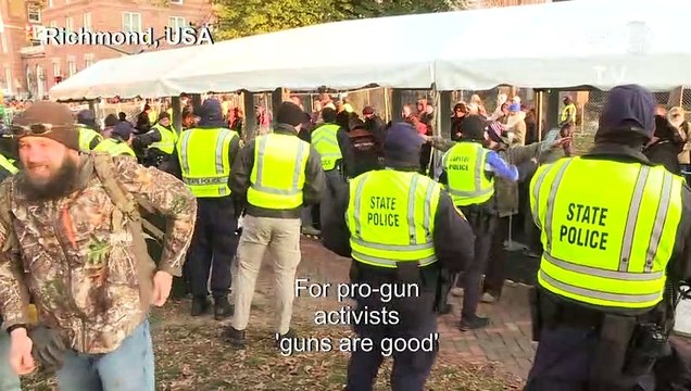 Pro-gun demonstrators rally at Virginia Capitol