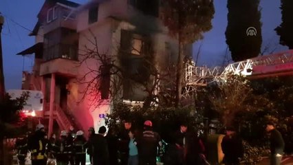 3 katlı binada çıkan yangında 2 kişi yaralandı