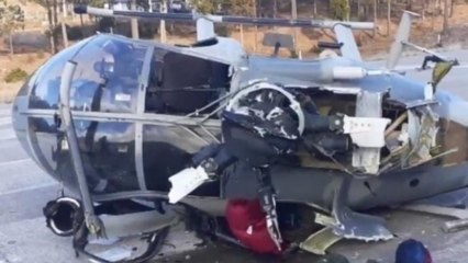 Cae helicóptero de la Sedena, militares saltaron antes de caída