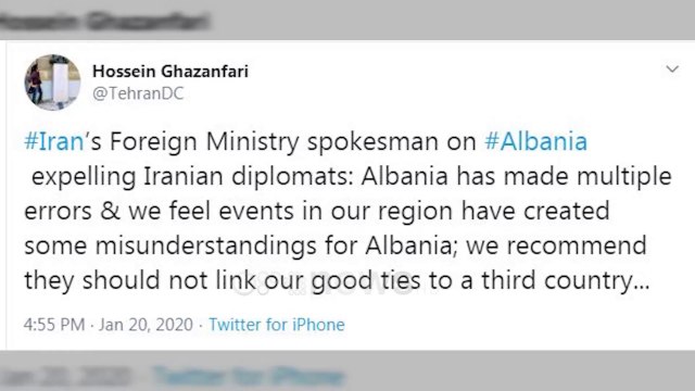 Irani reagon për dëbimin e diplomatëve: Shqipëria në rrugën e gabuar, ka bërë shumë gabime