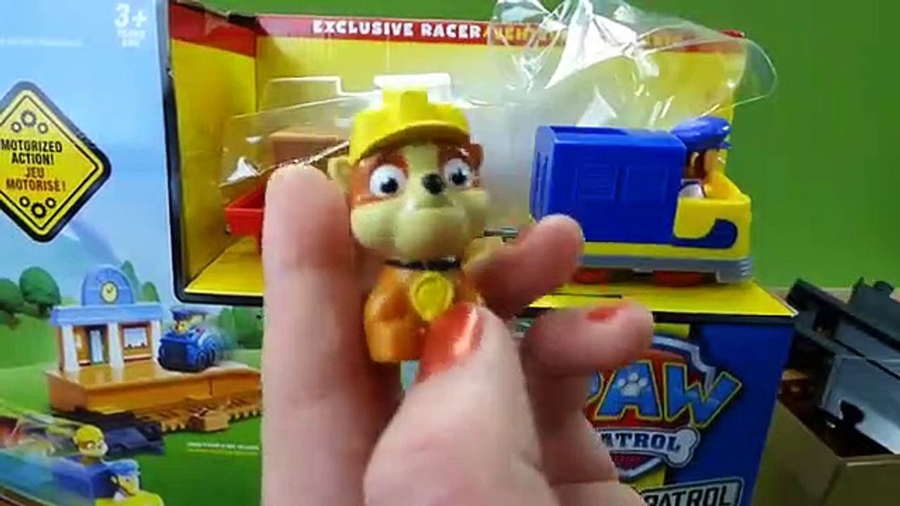 Paw Patrol Toys Adventure Bay Railway Train Track Set Rubble Rocky Chase Marshall Robo Dog Toys-