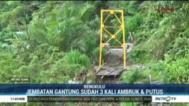 Jembatan Gantung Bengkulu Sudah Tiga Kali Putus dan Ambruk