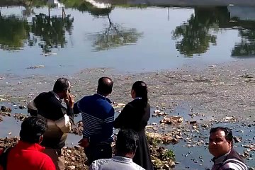 मंदसौर की शिवना नदी शुद्धिकरण को लेकर सीएमओ का निरीक्षण