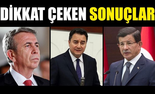 Son seçim anketine Mansur Yavaş, Babacan ve Davutoğlu damga vurdu