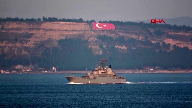 Çanakkale rus savaş gemisi 'caesar kunikov', akdeniz'e iniyor