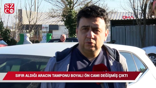 Kırklareli'nde Sıfır aldığı otomobilin tamponu boyalı, ön camı değişmiş çıktı