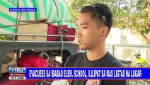 Evacuees sa Ibabao Elem. School, ililipat sa mas ligtas na lugar