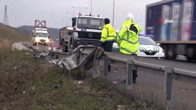Kuzey Marmara otoyolunda faciadan dönüldü: 1 yaralı