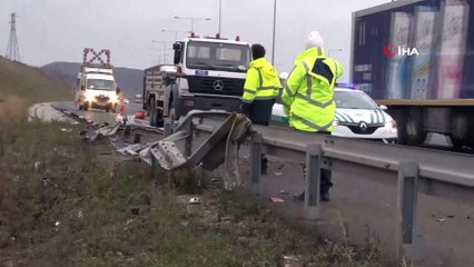 Kuzey Marmara otoyolunda faciadan dönüldü: 1 yaralı