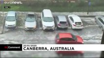 Powerful hail storm and major dust storms in Australia