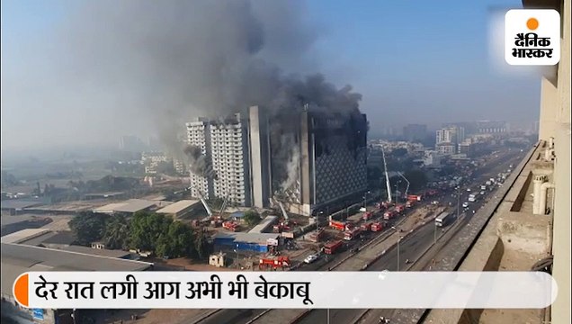 सूरत के रघुवीर मार्केट में आग, 70 दमकलों की मदद ली गई बुझाने में