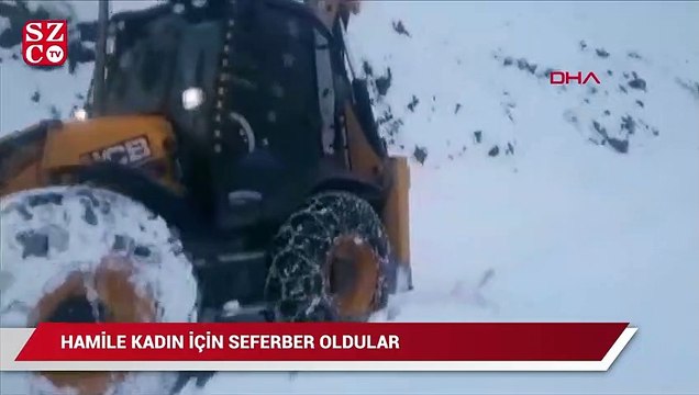 Hamile kadın için seferber oldular
