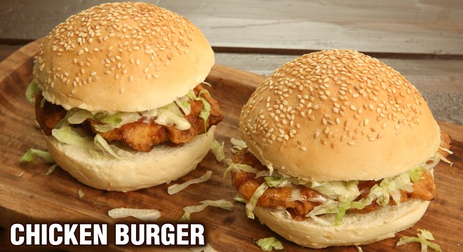 Crispy Chicken Burger | How To Make Chicken Breast Burger At Home | Chicken Zinger Recipe By Tarika