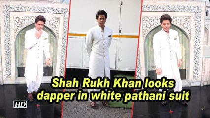 Shah Rukh Khan looks dapper in white pathani suit