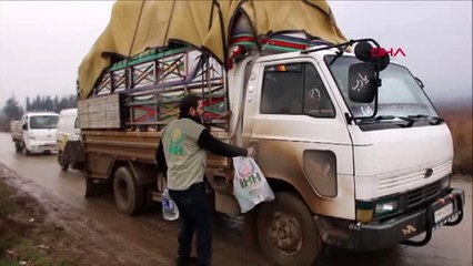 Video herunterladen: Hatay ihh'den, halep'in batı ve güneyinden göç eden ailelere yardım