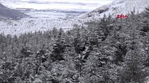 Kayseri erciyes yolunda kar güzelliği