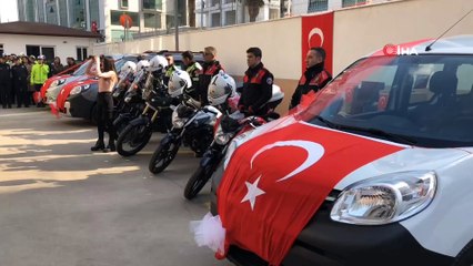 Hayırsever iş adamlarından İskenderun Emniyetine motosiklet ve araç hibesi