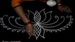 beautiful lotus kolam designs with out dots - freehand lotus rangoli designs - muggulu designs
