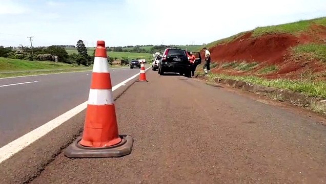 Colisão traseira é registrada na BR-277