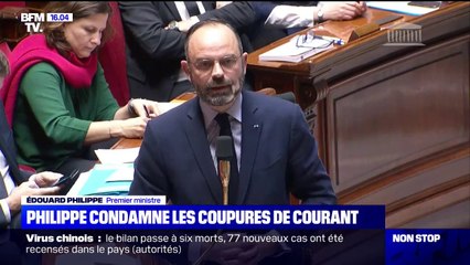 Édouard Philippe condamne les coupures d'électricité: "Tout cela c'est méconnaître la démocratie, la loi et tout cela doit être sanctionné"
