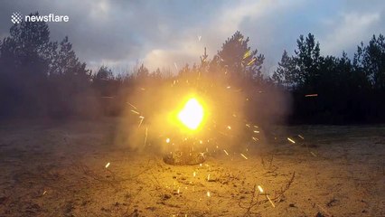 Not even military grade CAT phones can survive 1000 sparklers in this explosive experiment