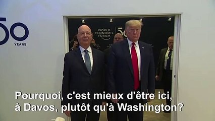Depuis Davos, Trump qualifie son procès en destitution de "farce" et de "chasse aux sorcières"