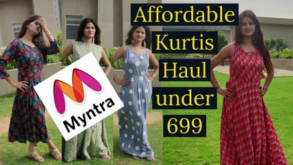 Myntra Kurti Haul/TryOn June EORS 2019 || Affordable Kurtis || By  Mansi-Loves-Fashion