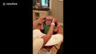 Baby sees mom clearly for the first time after getting glasses