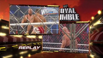 FULL MATCH - Daniel Bryan vs. Mark Henry vs. Big Show – Cage Match- Royal Rumble 2012