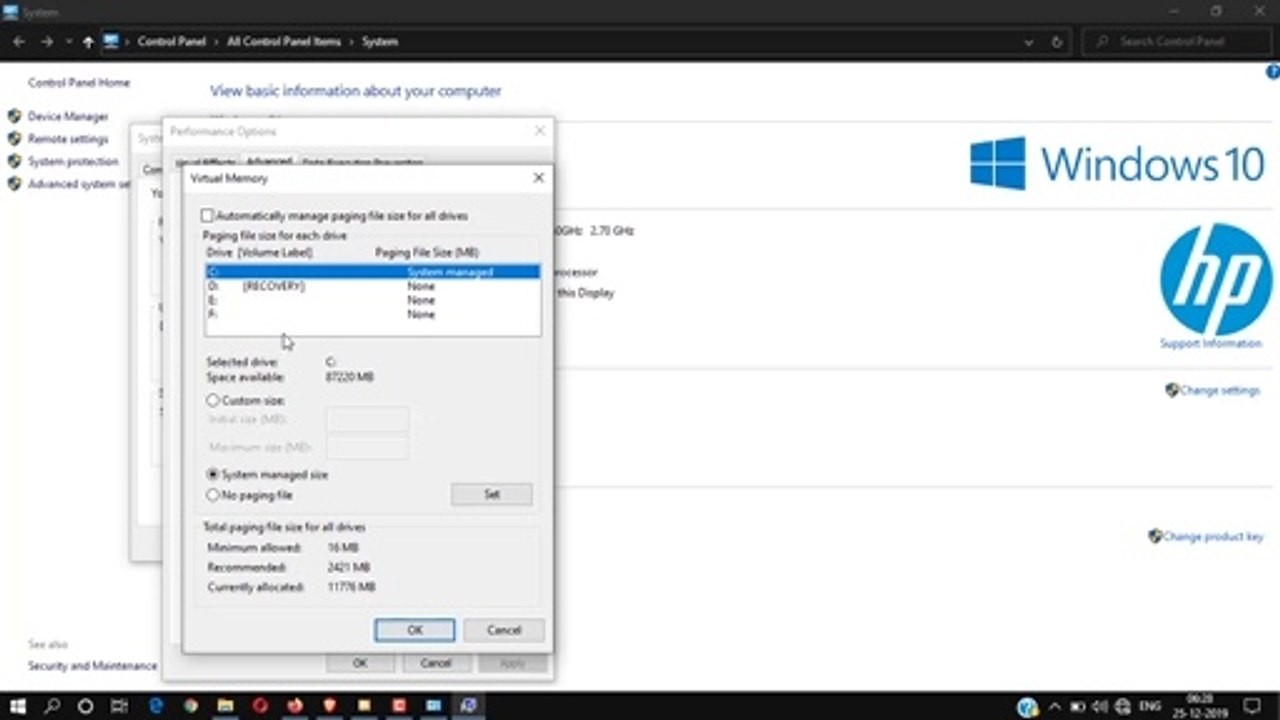 Increase RAM In Windows PC Using HDD Space