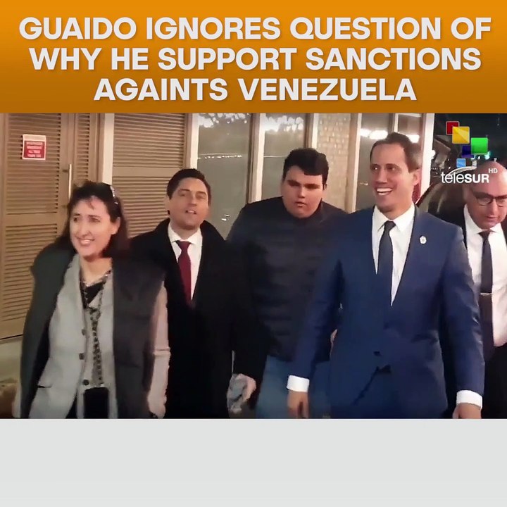 Guaido Ignores Question Of Why He Support Sanctions