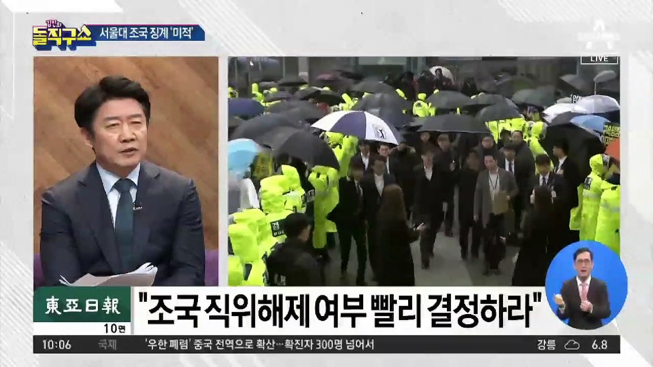 조국 ‘범죄사실’ 통보 받고도 징계 미루는 서울대