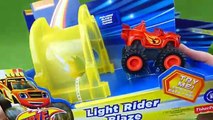 Blaze and the Monster Machines Toys Light Rider Darington Zeg Stripes Light and Launch Hyper Loop Set