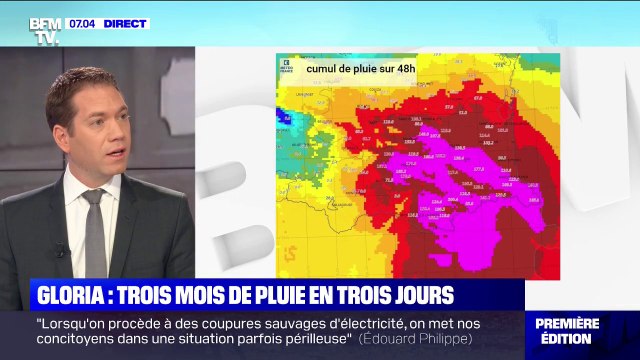 Tempête Gloria: près de 3 mois de pluie en 3 jours par endroits dans les Pyrénées-Orientales