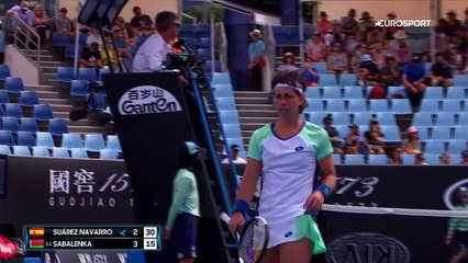 Suarez-Navarro - Sabalenka : le résumé
