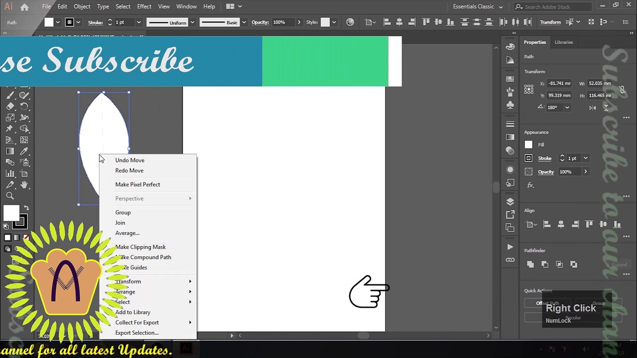 Adobe Illustrator Training - Class 8 - Pen Tool Urdu / Hindi |  @Aanav Creations