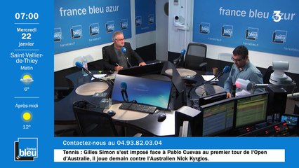 La matinale de France Bleu Azur du 22/01/2020