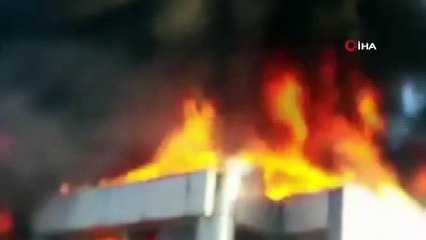 Antalya iş merkezinde korkutan yangın kontrol altına alındı